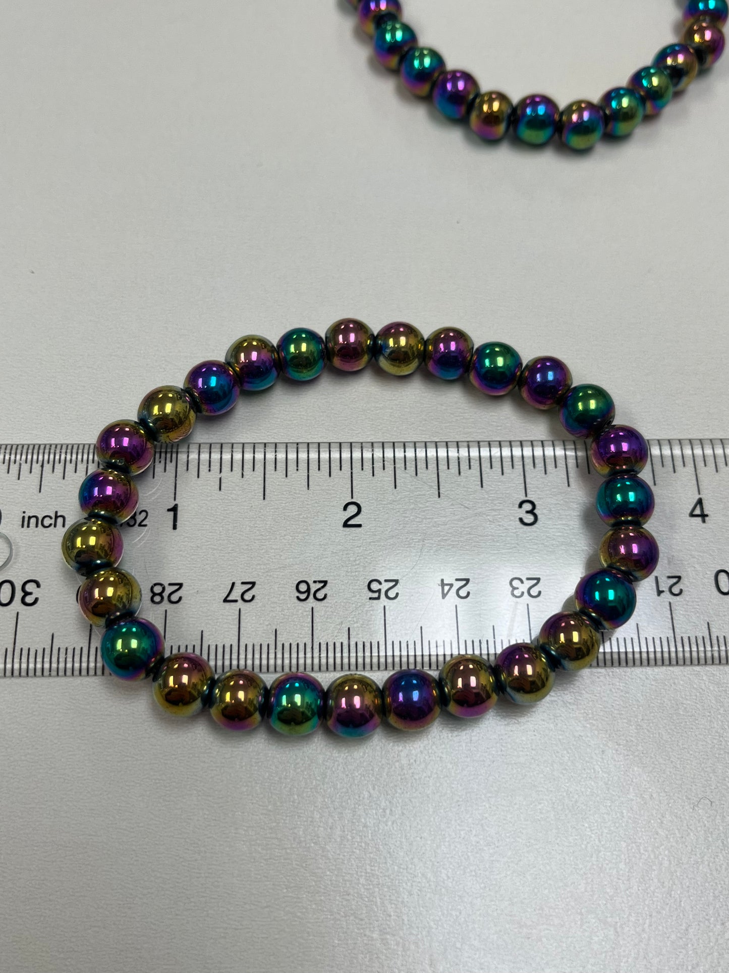 Titanium Aura Hematite Bracelet, 8mm