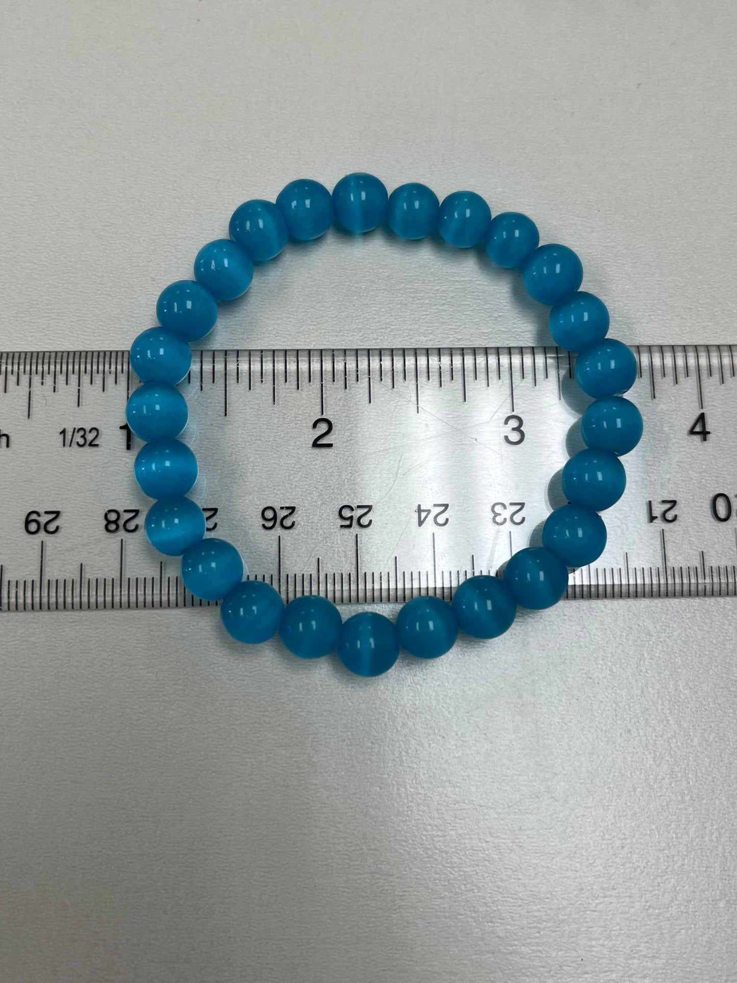 Blue Cat's Eye Bracelet, 8mm