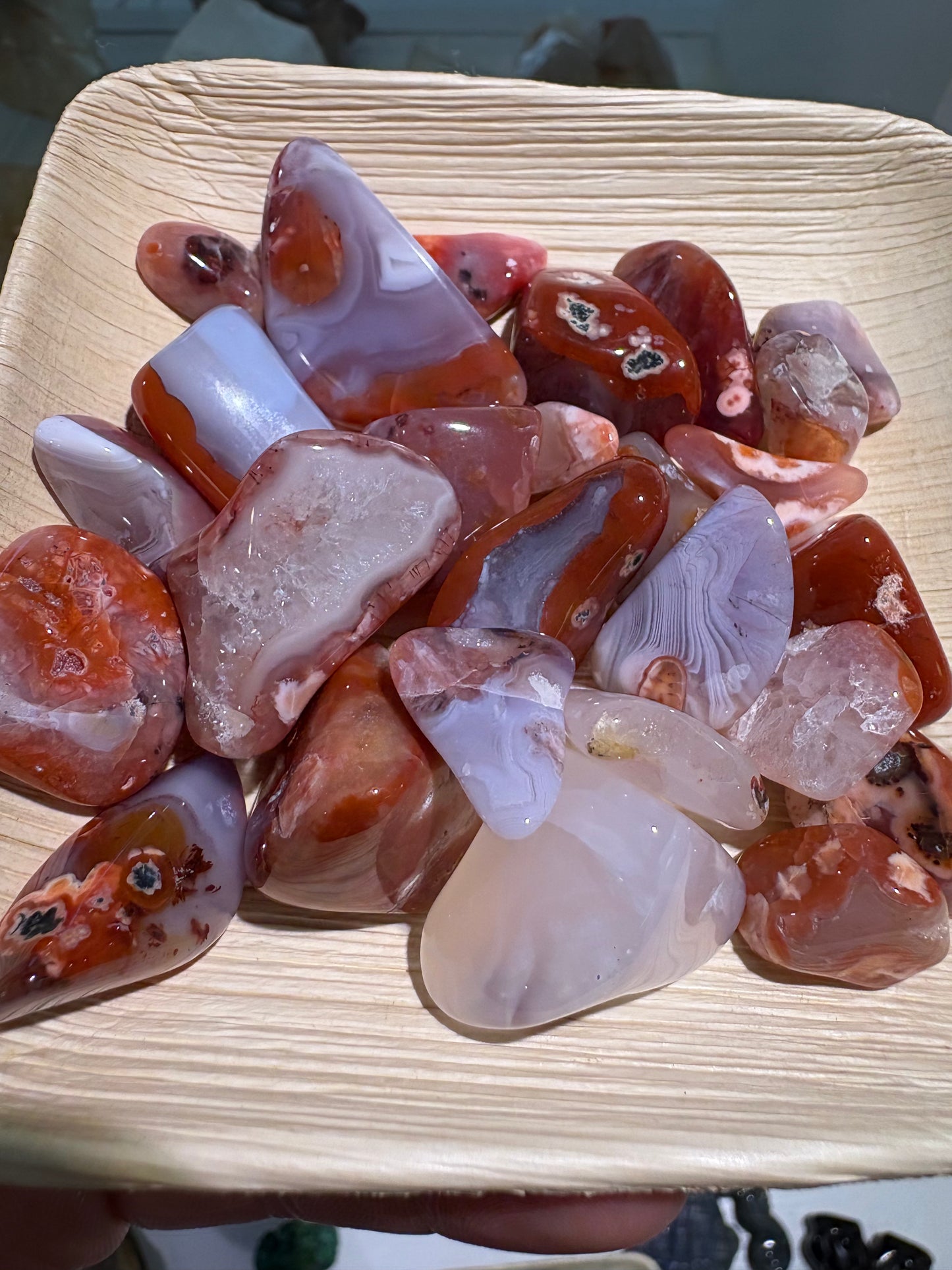 Moroccan Agate, 4 ounce bag polished mini tumbles
