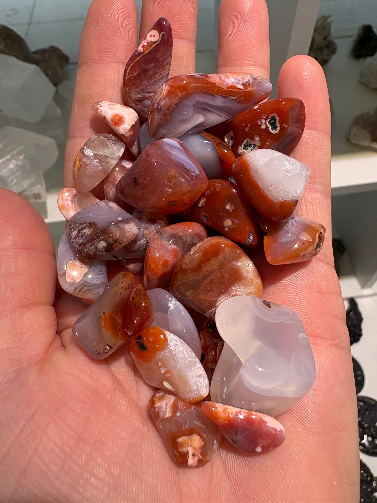 Moroccan Agate, 4 ounce bag polished mini tumbles