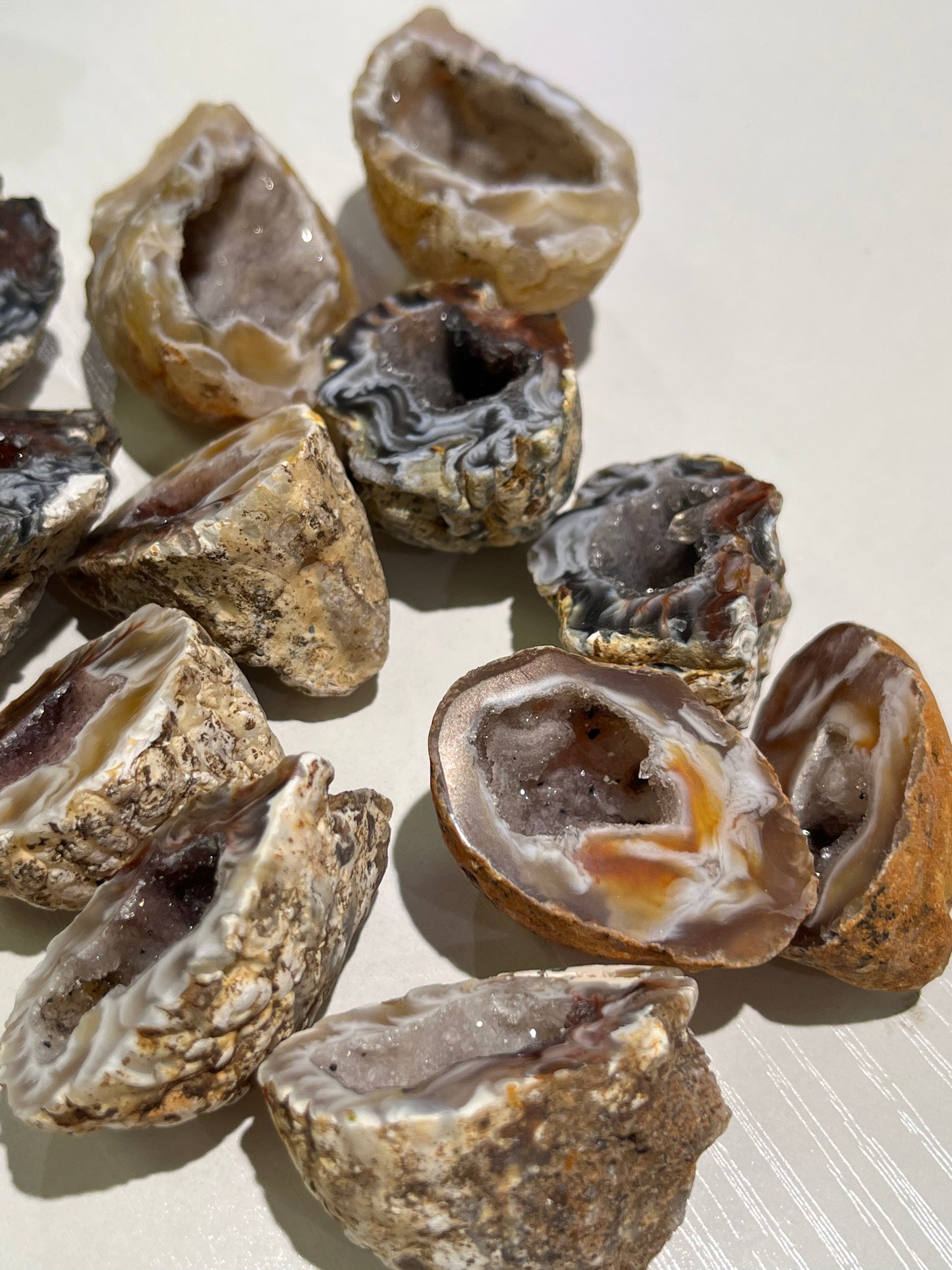 Oco Agate geode Polished Pairs, Assorted