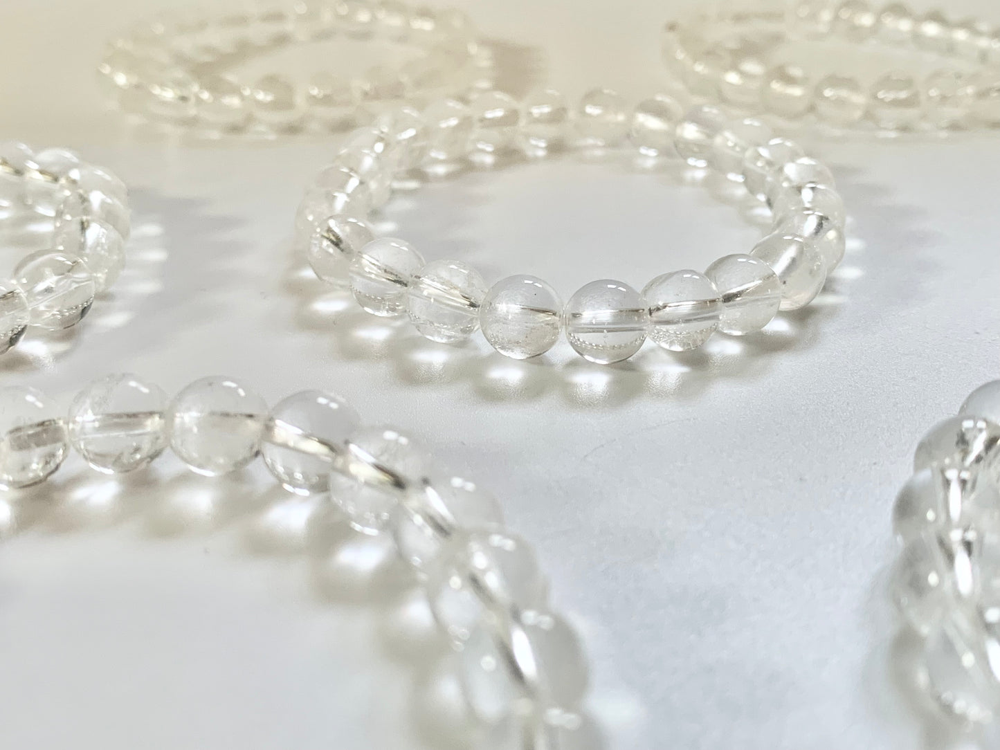 Clear Quartz Bracelet, 8mm