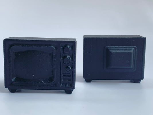 Television Carving, Black Obsidian