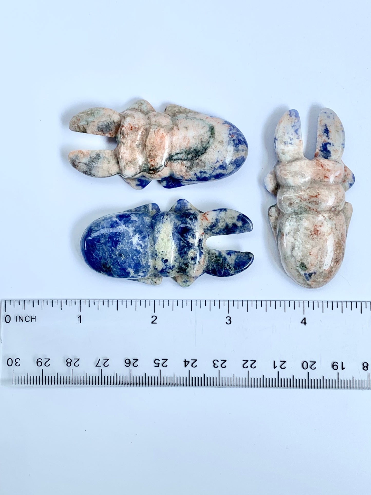 Sodalite Beetle Carving