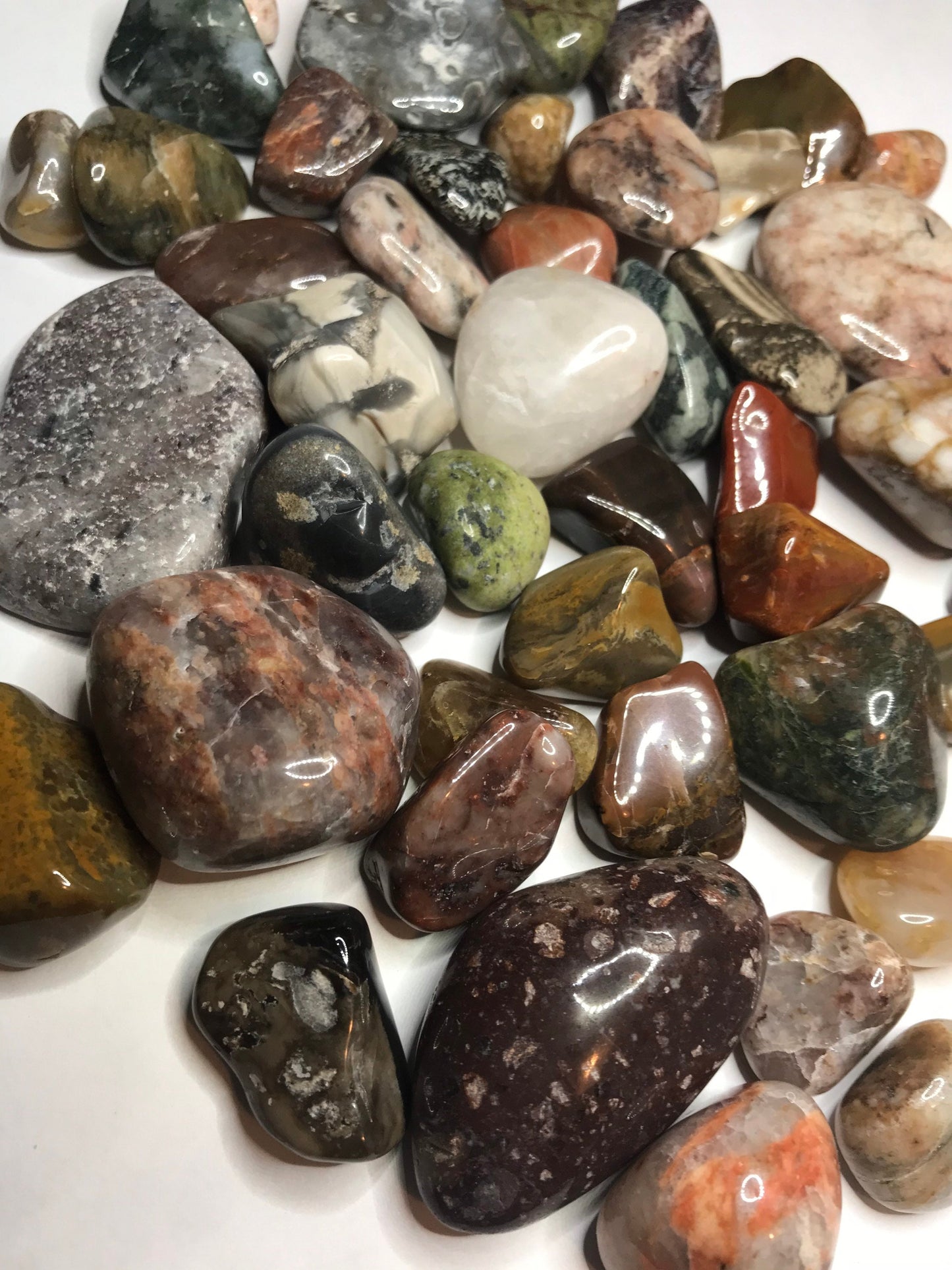 Polished Great Lakes Stones (1lb), Assorted Polished Rocks, Lake Michigan rocks