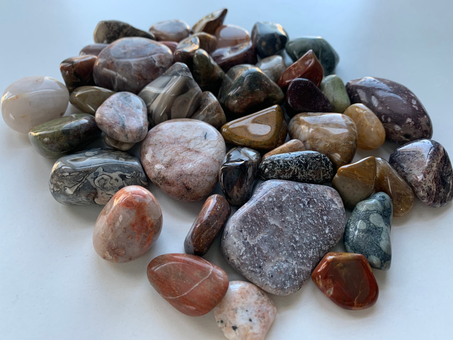 Polished Great Lakes Stones (1lb), Assorted Polished Rocks, Lake Michigan rocks