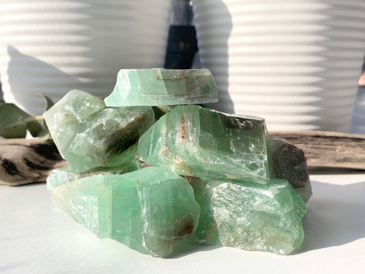 Raw calcite, various color options