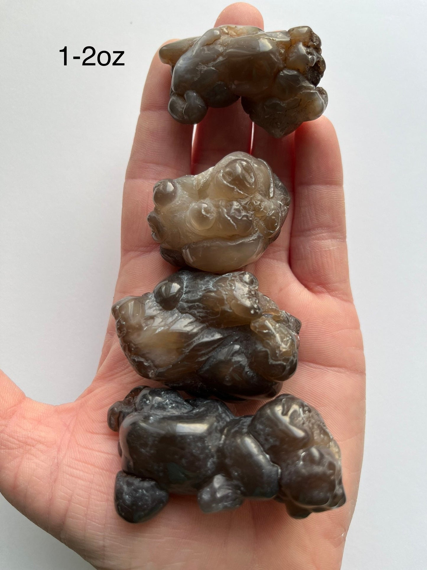 Polished blue Chalcedony nodules, botryoidal chalcedony, rocks and minerals, interesting rocks