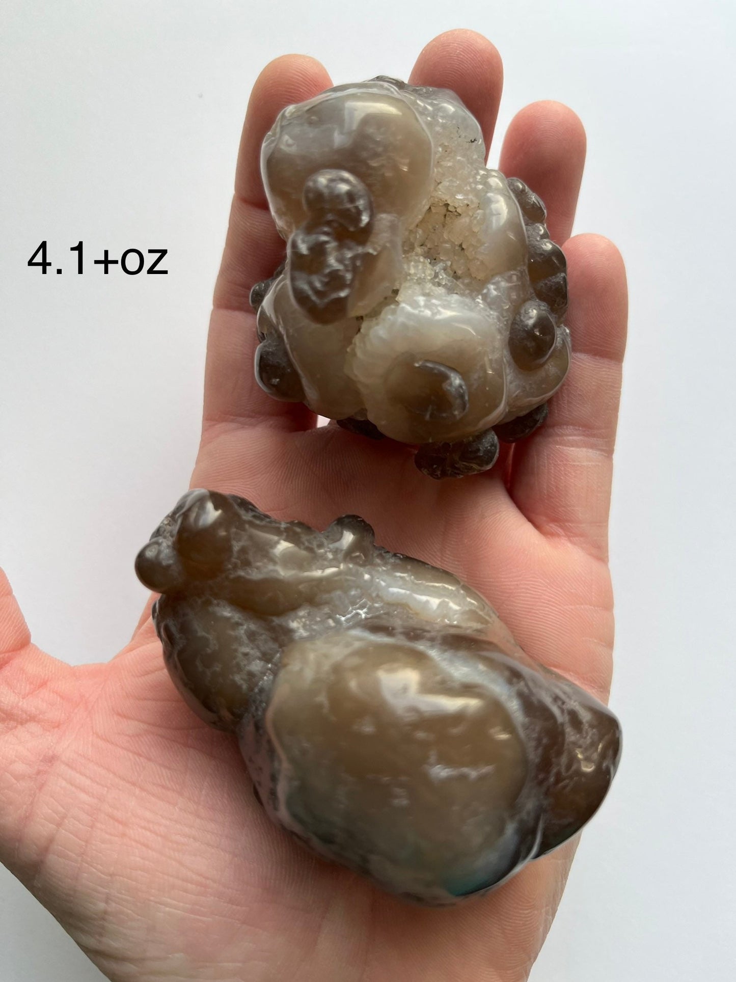 Polished blue Chalcedony nodules, botryoidal chalcedony, rocks and minerals, interesting rocks