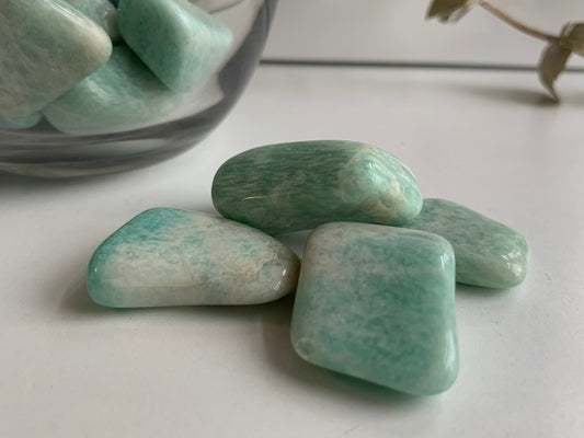 Polished amazonite, bulk amazonite tumbles