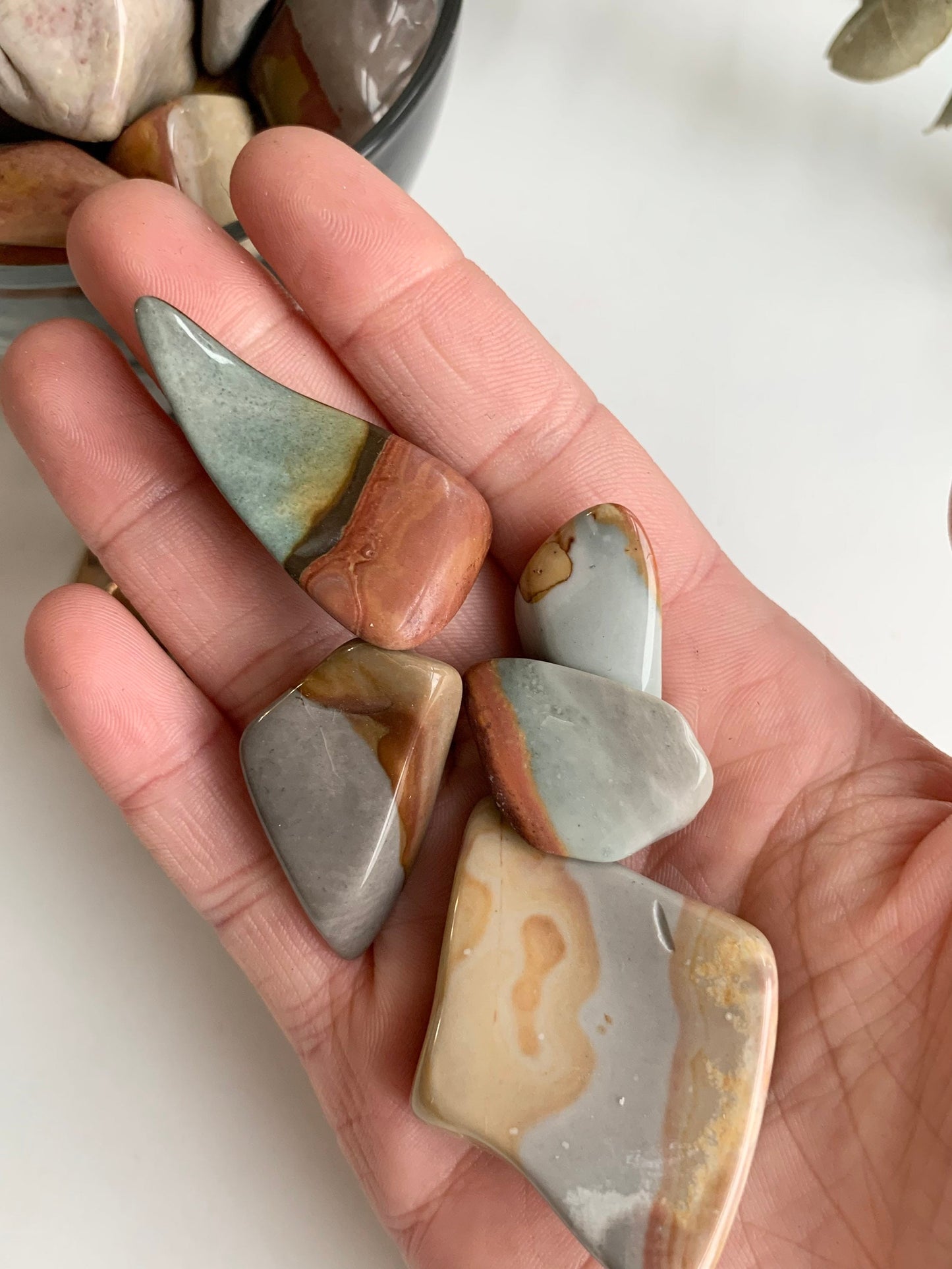 Polychrome jasper tumbles, bulk desert jasper tumbles
