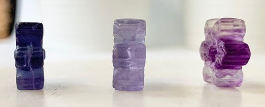 Fluorite ultra mini snowflake carving