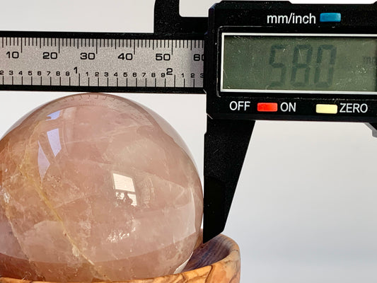 Rose Quartz Sphere, 58-60mm