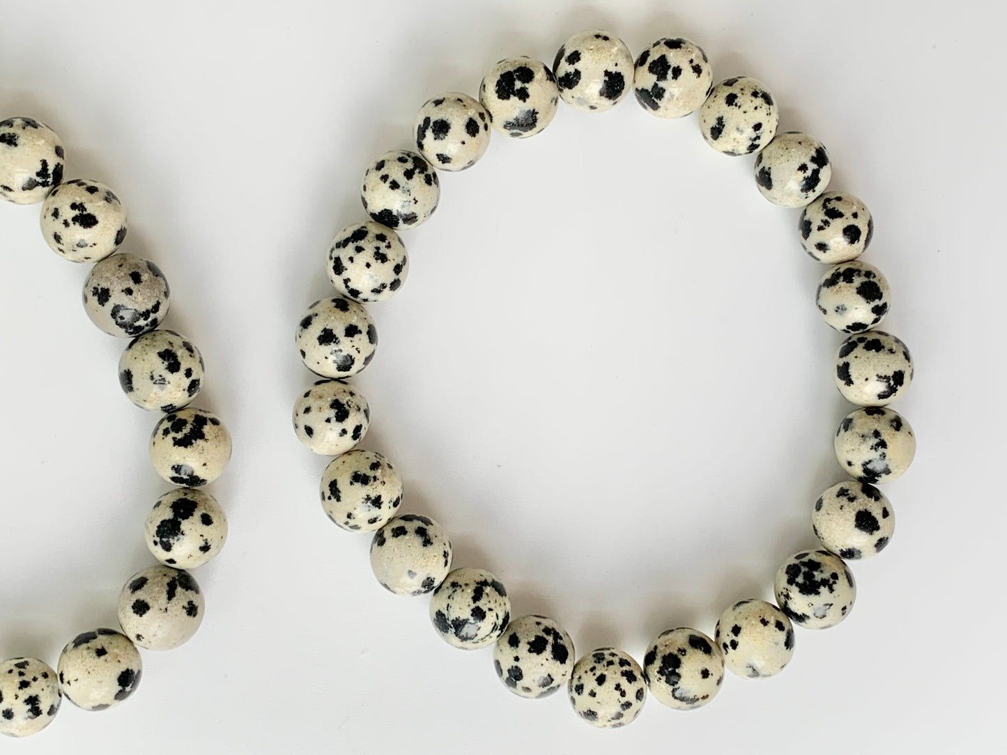 Dalmatian Jasper Round Bead Bracelet