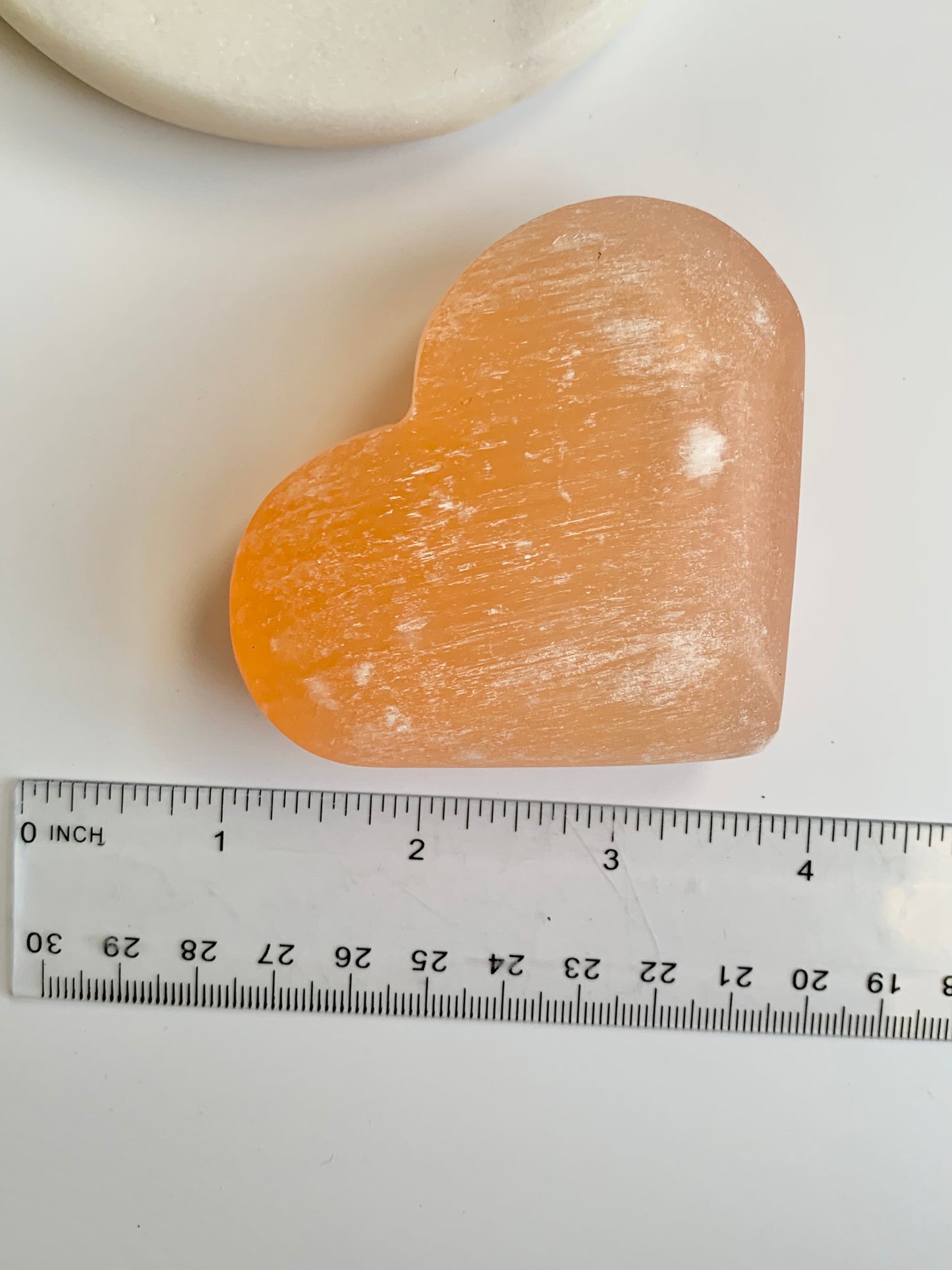 Peach Satin Spar Heart