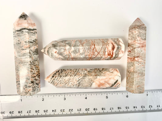 Pink Zebra Jasper Tower