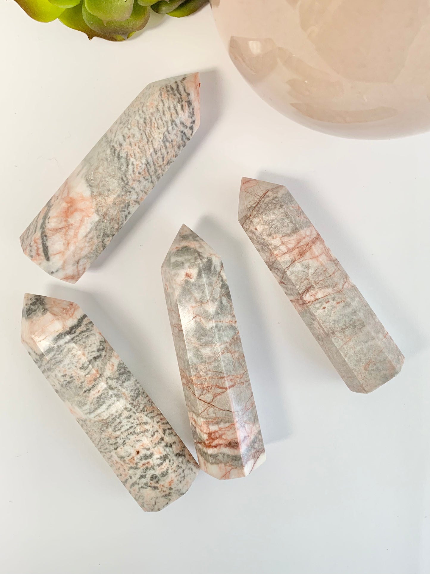 Pink Zebra Jasper Tower