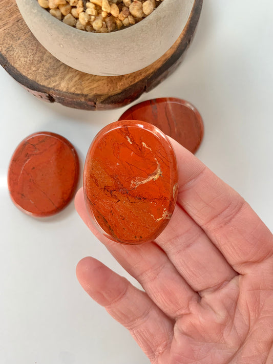 Red Jasper Palm Stone