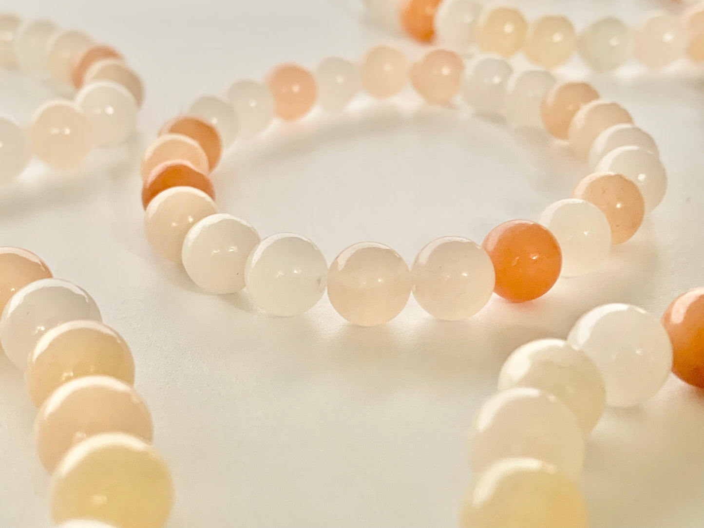 Pink Aventurine Round Bead Bracelet, 8mm