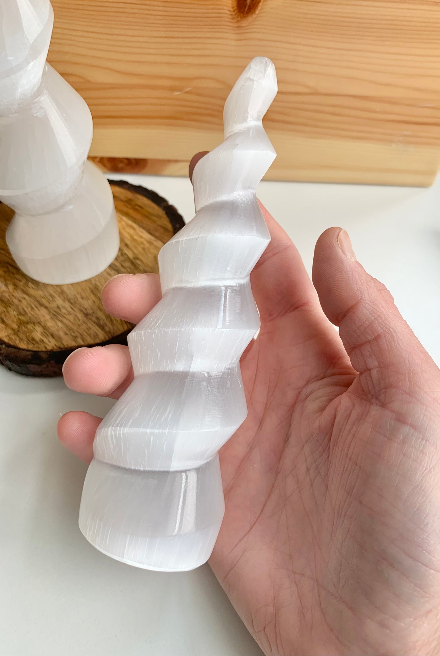 Satin Spar Spirals