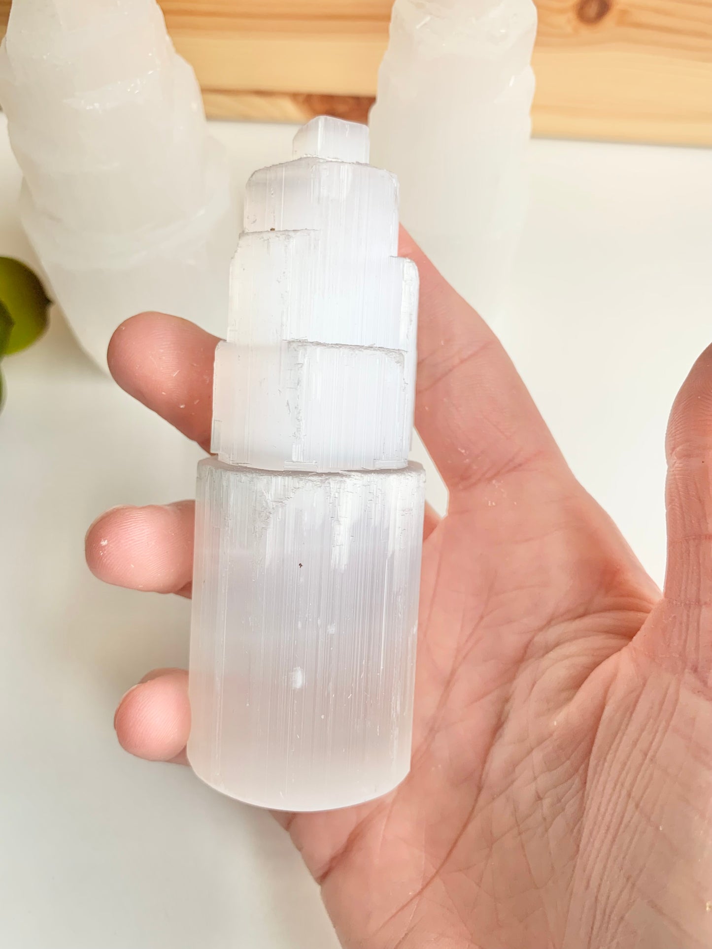 Satin Spar (Selenite) Towers 2”, 4”, 6”, or 8”