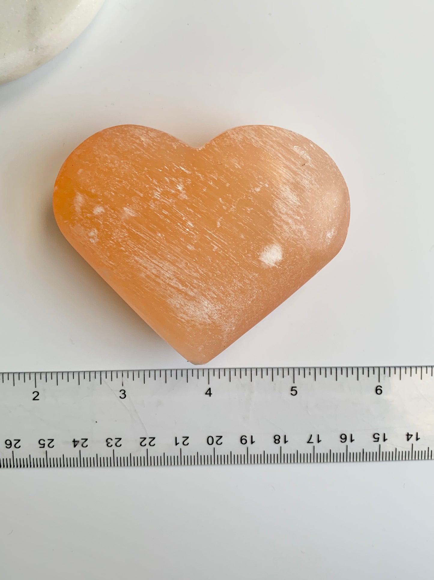 Peach Satin Spar Heart