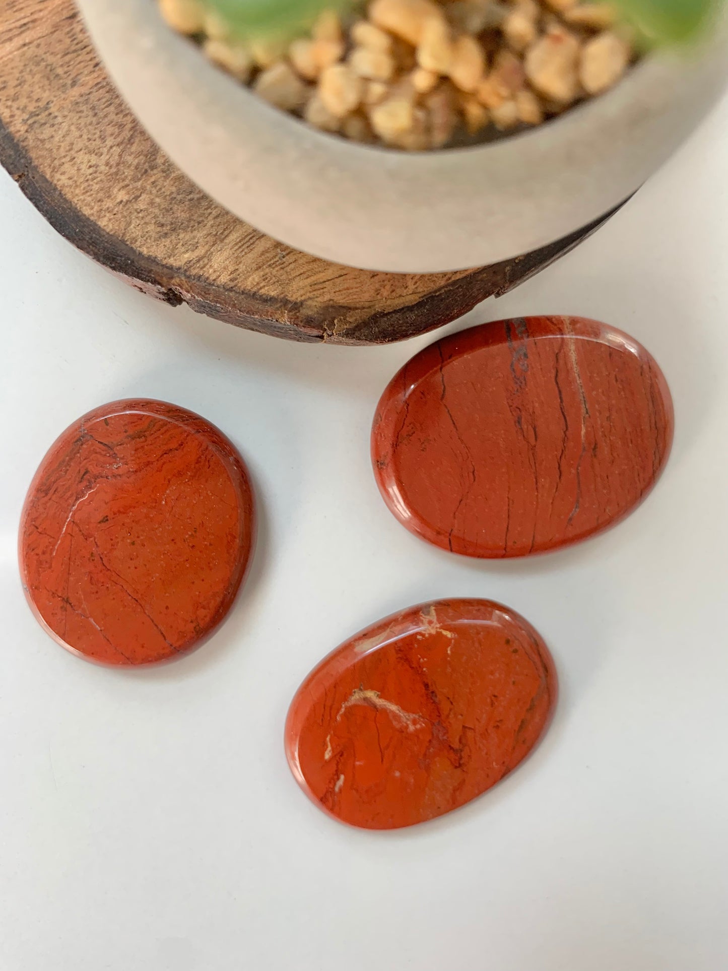 Red Jasper Palm Stone