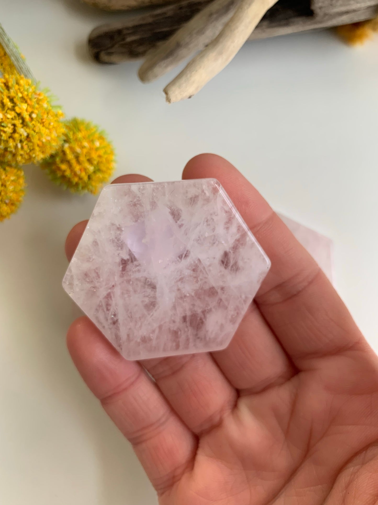 Rose Quartz Hexagons