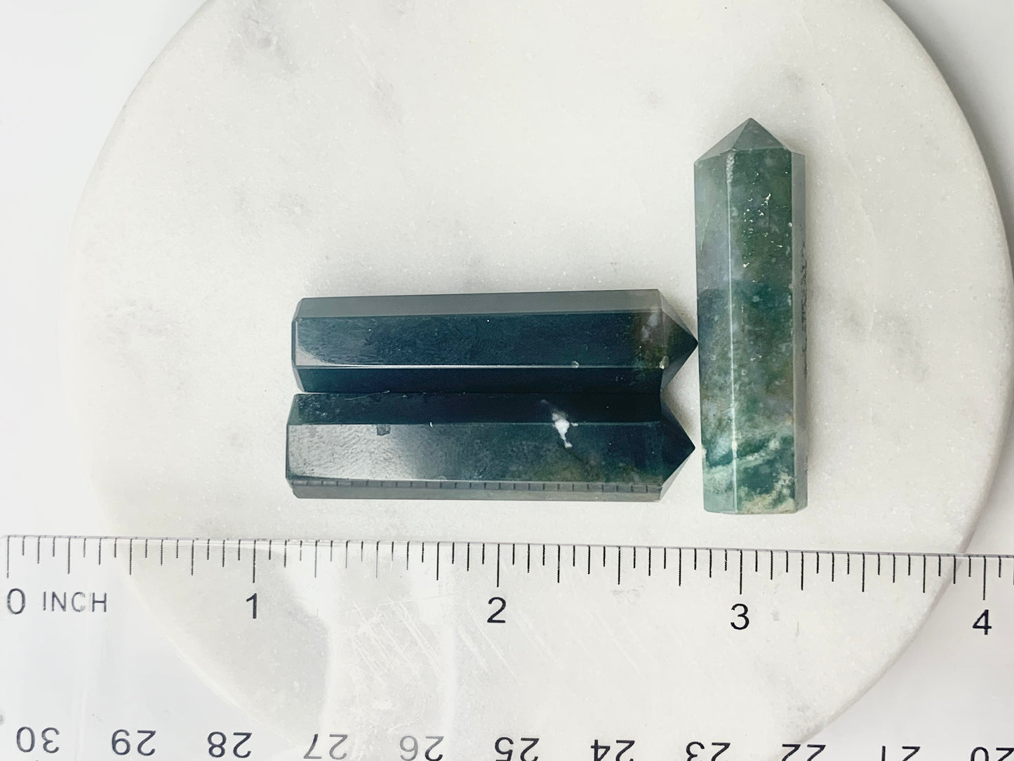 Green Moss Agate Mini Tower