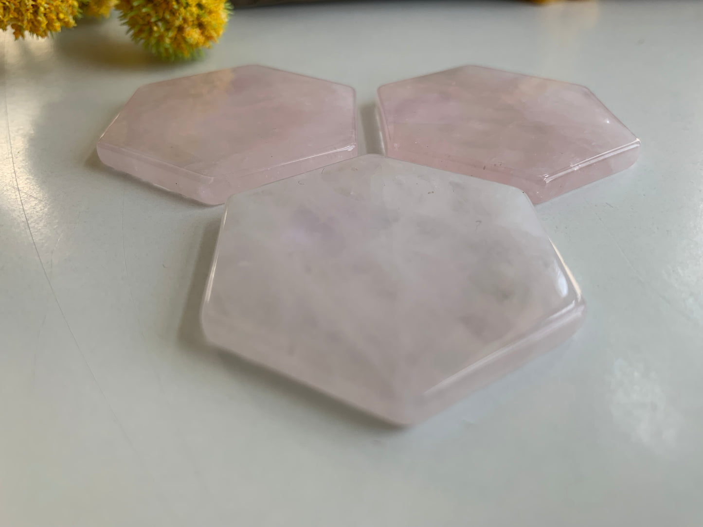Rose Quartz Hexagons