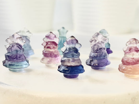 Fluorite ultra mini Christmas Tree carving