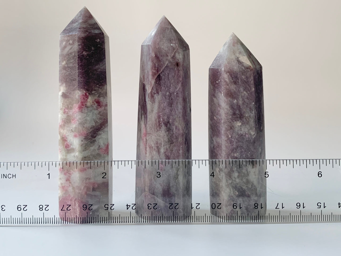 Pink Tourmaline and Lepidolite Towers, $16