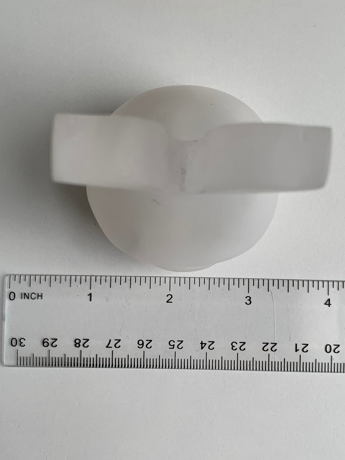 Satin Spar Bunny Head Carving