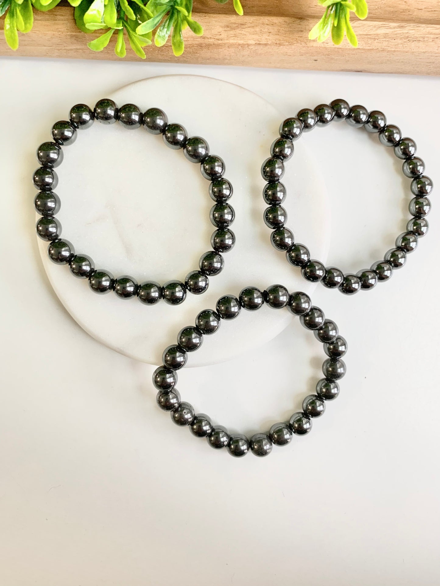 Hematite Bead Bracelet