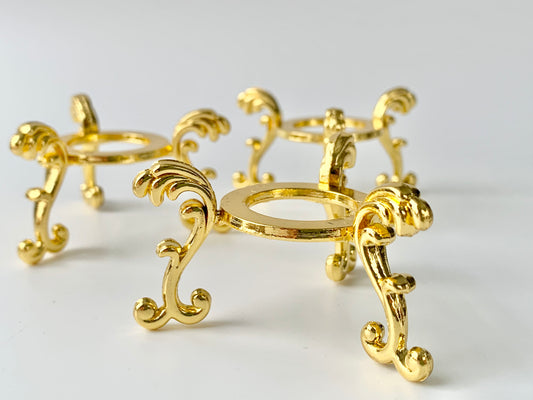 Sphere/Egg Display Stand, Gold Colored
