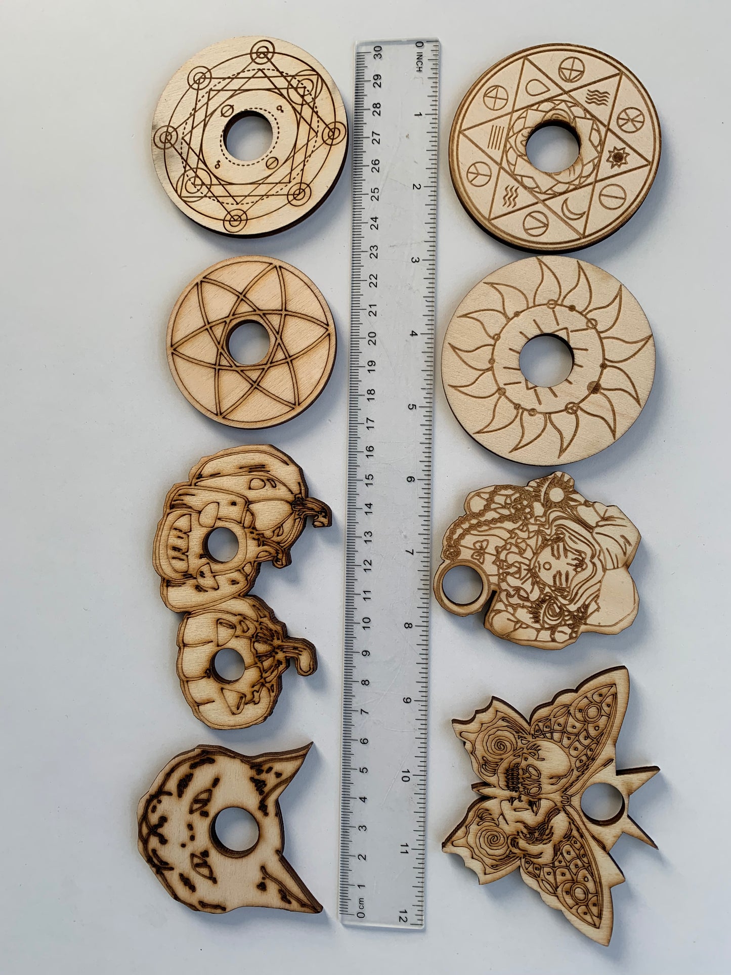 Moth Two Faces Wooden Sphere Holder