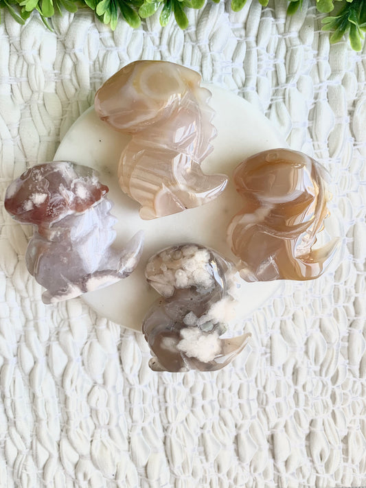 Flower agate dinosaur
