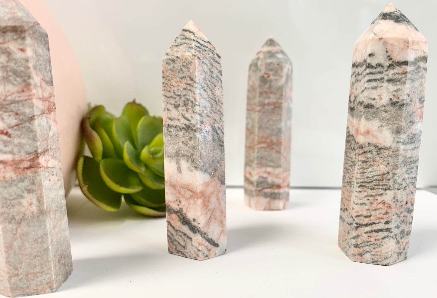 Pink Zebra Jasper Tower