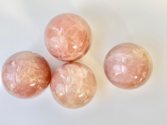 Rose Quartz Sphere, 64-66 mm