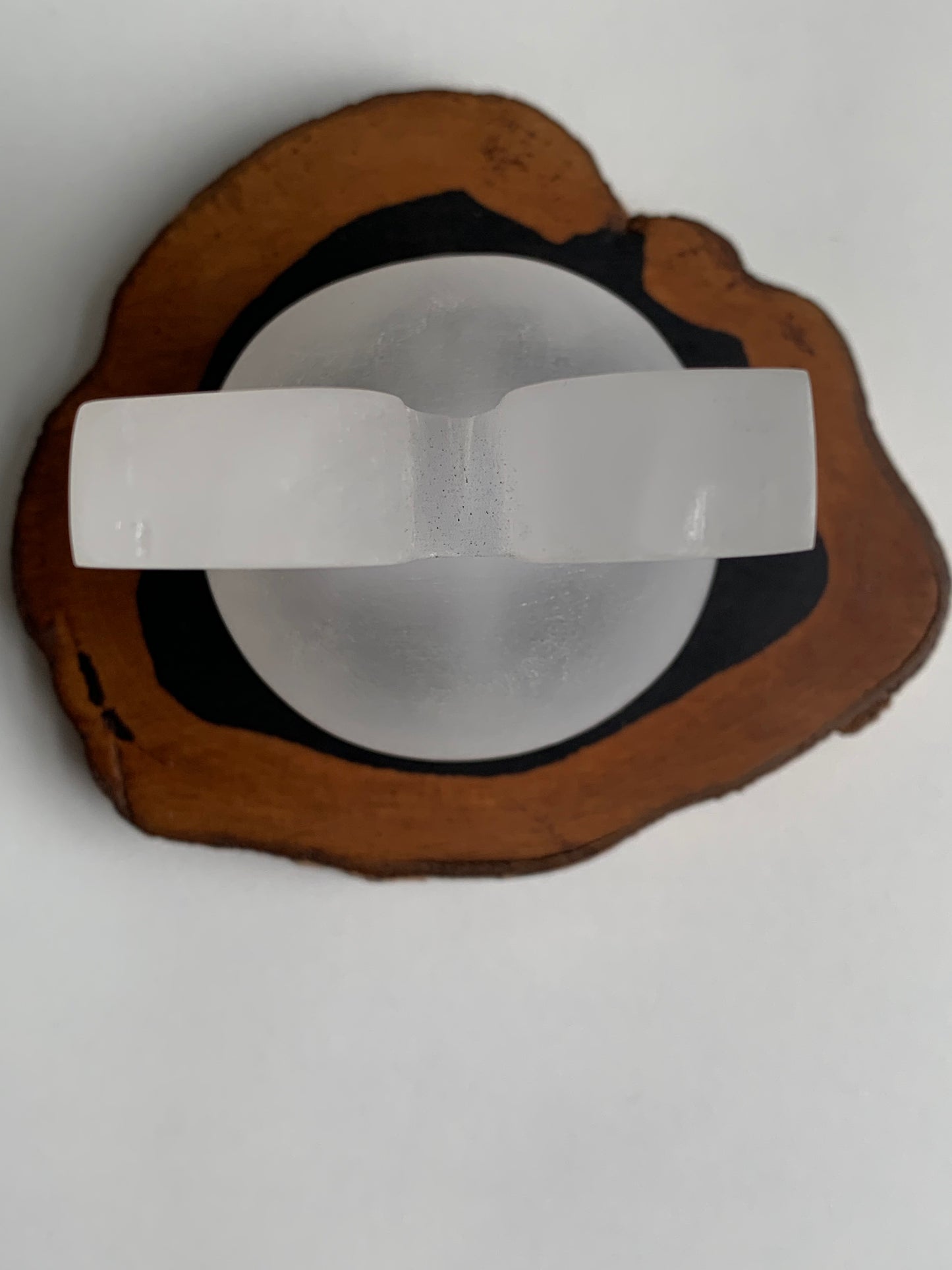 Satin Spar Bunny Head Carving