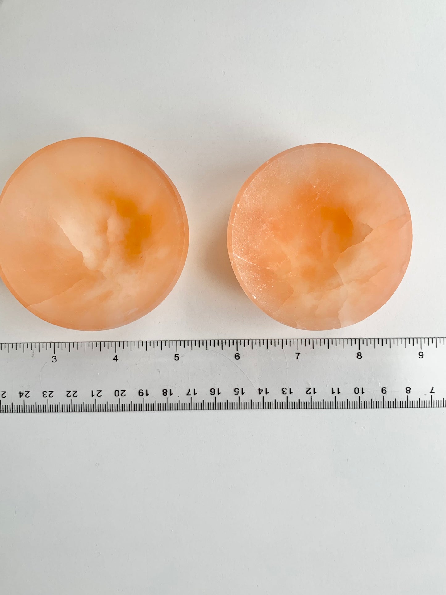 Peach Satin Spar Bowl, 3"