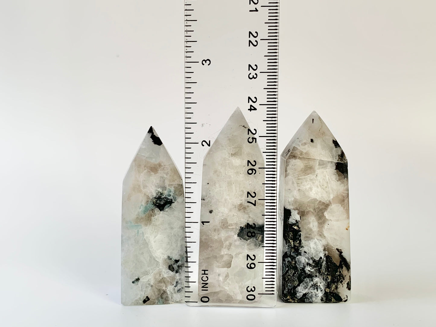 Rainbow Moonstone Tower, ~1-1.9 oz obelisk