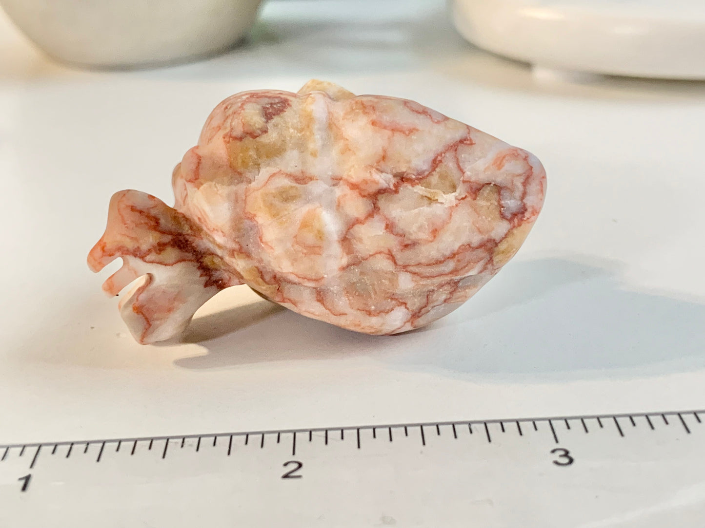 Red Vein Jasper Anatomical Heart, small