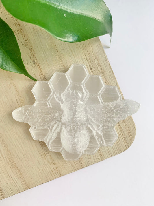 Satin Spar Bee with Honeycomb