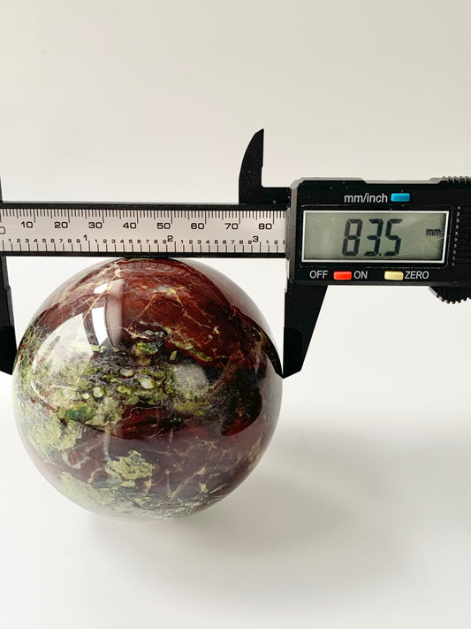 Dragonblood Stone Sphere, ~84mm