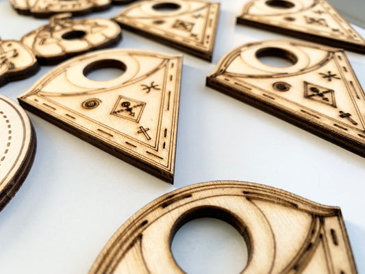 Eye Triangle Wooden Sphere Holder