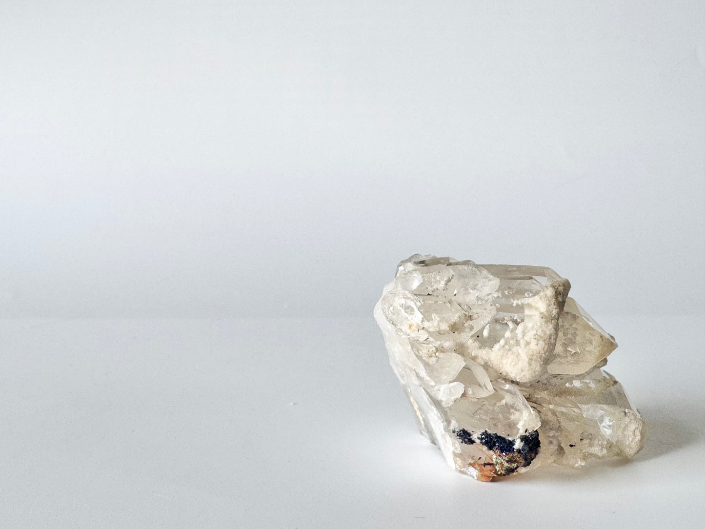 Azurite on Clear Quartz