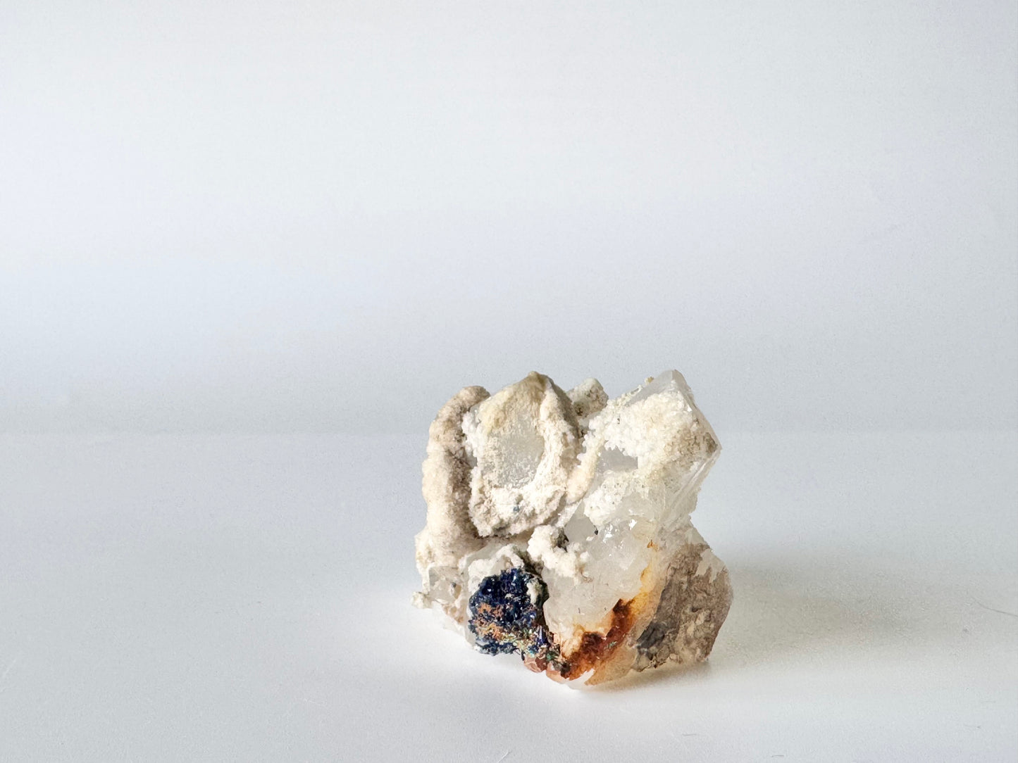 Azurite on Clear Quartz