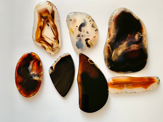 Polished Montana Moss Agate Slab, small