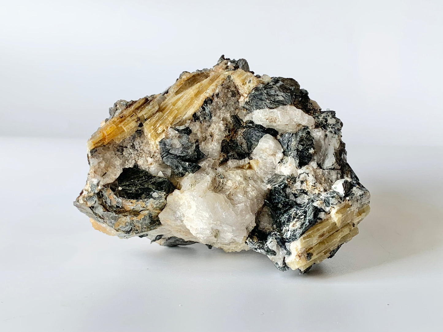 Yellow tourmaline in biotite matrix